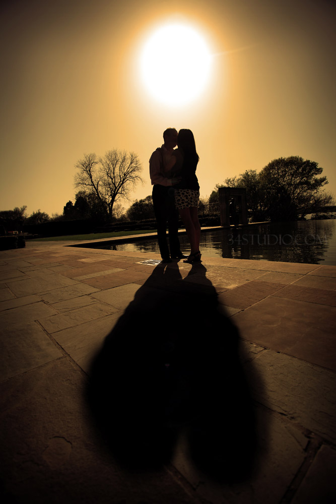 heart shaped sunset engagement