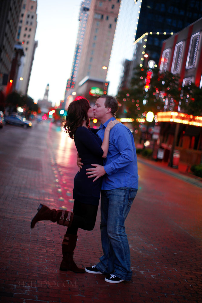 fort worth downtown engagement session