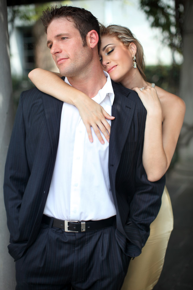 classy engagement dress and suit good looking couple