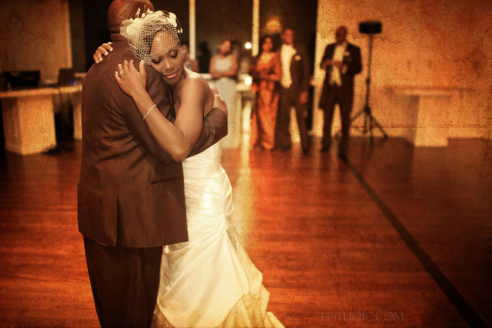bride is hugging the father first dance capella court dallas