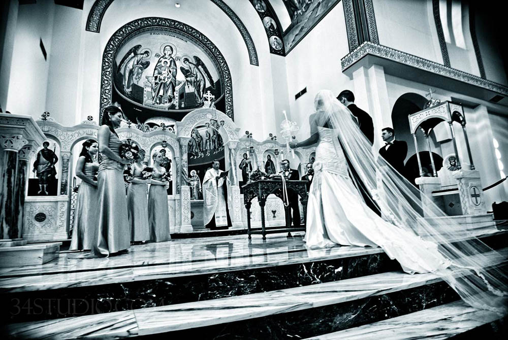 Holy Trinity Greek Orthodox Church during the ceremony